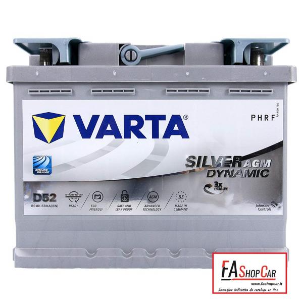 Batteria Auto VARTA Silver Dynamic AGM - D52 -  12V 60Ah 680A(en) - - 560901068